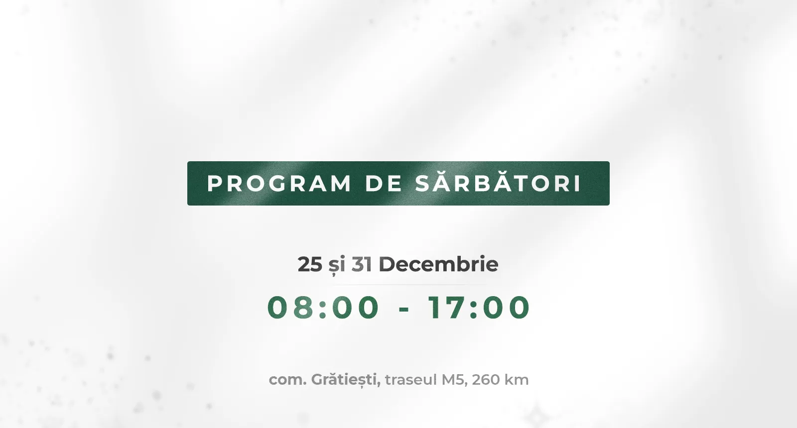 program sarbatori 